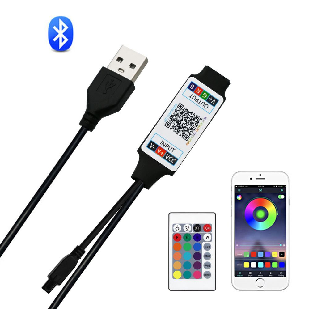 Bluetooth Mини Контроллер управления светом для USB 5V 6A RGB ...