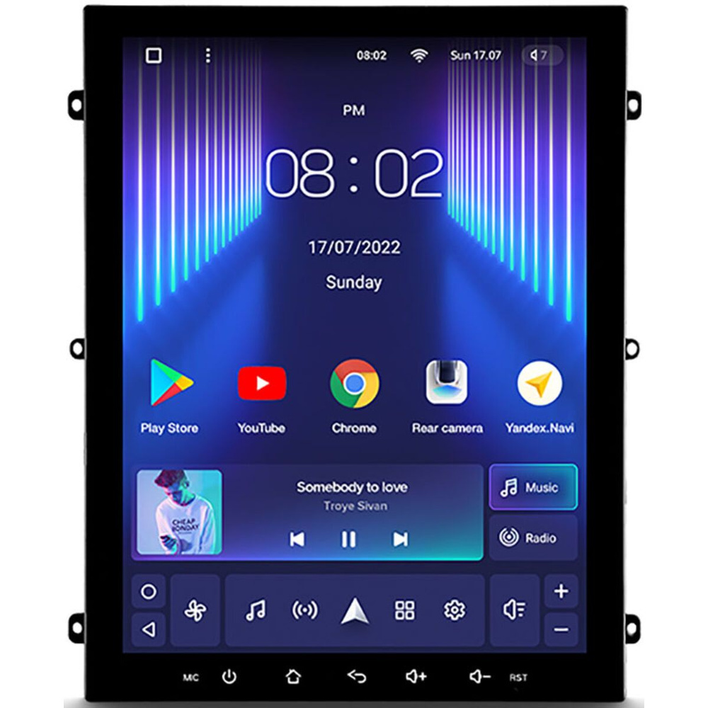 2 DIN универсальная магнитола Teyes TPRO 2 MJD (Tesla style) 9.7 дюймов 4/64 на Android 10 (4G-SIM, DSP, #1