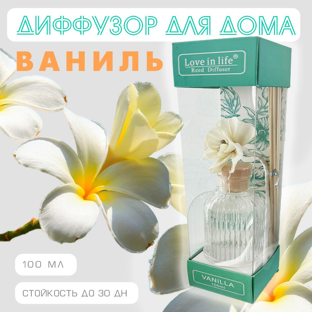 Диффузор ароматический для дома, аромат Ваниль / Vanilla, 100 мл. AM-40  #1