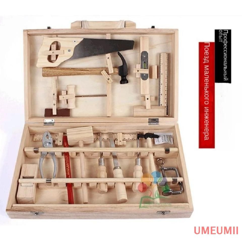 Набор инструментов для деревообработки / Деревянный ящик / Для ...
