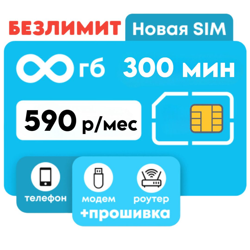 SIM-карта Полный безлимит Архив (Вся Россия) - купить с доставкой по  выгодным ценам в интернет-магазине OZON (1271425907)