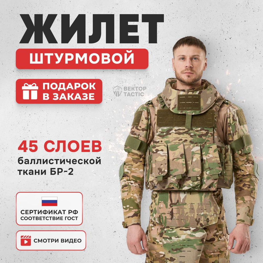 Бронежилет тактический военный штурмовой Universal Armor с баллистической  защитой БР2 (разгрузка военная) 1115 мультикам купить на OZON по низкой  цене (1545364373)