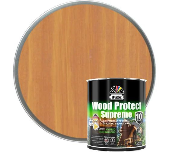 Пропитка Dufa WOOD PROTECT Supreme, сибирская лиственница 0.75 л #1