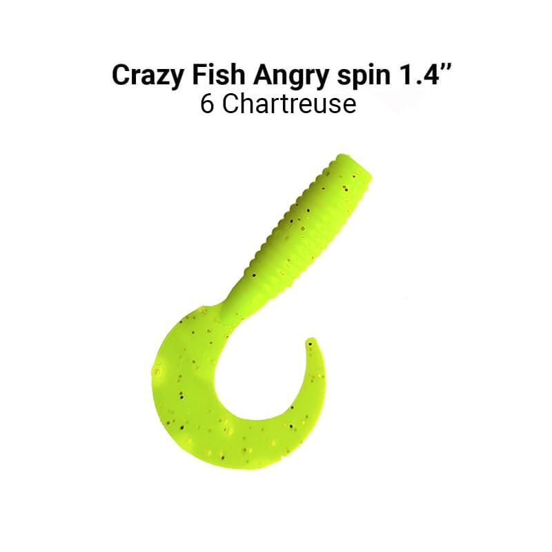 Силиконовые приманки Crazy Fish Angry spin 1.4" 78-35-6-6, кальмар, 10 шт. Приманка для рыбалки, 35 мм. #1