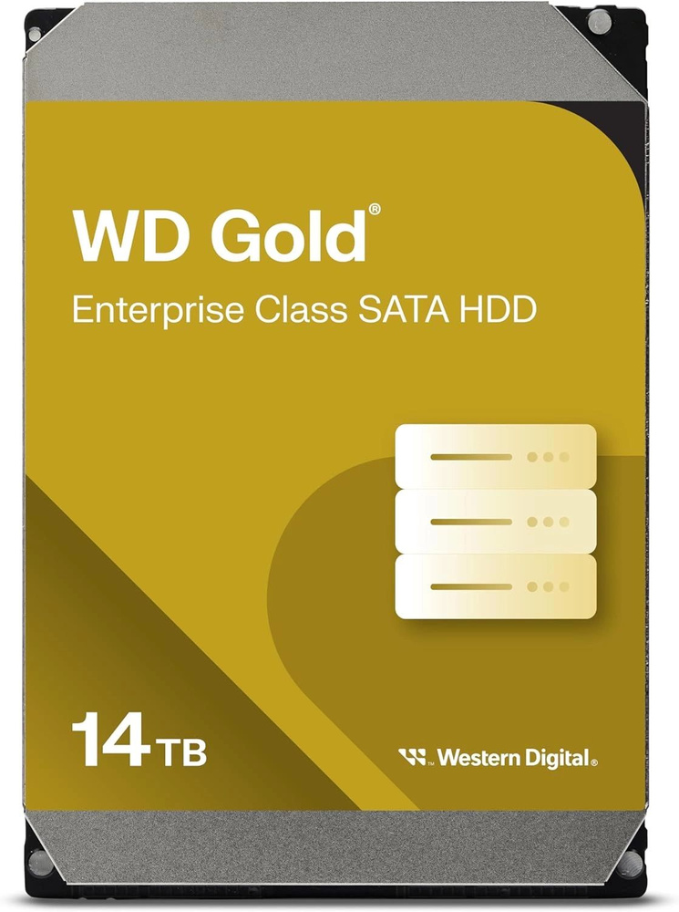 Western Digital 14 ТБ Внутренний жесткий диск Жесткий диск WD SATA-III 14TB WD142KRYZ Desktop Gold 512E #1