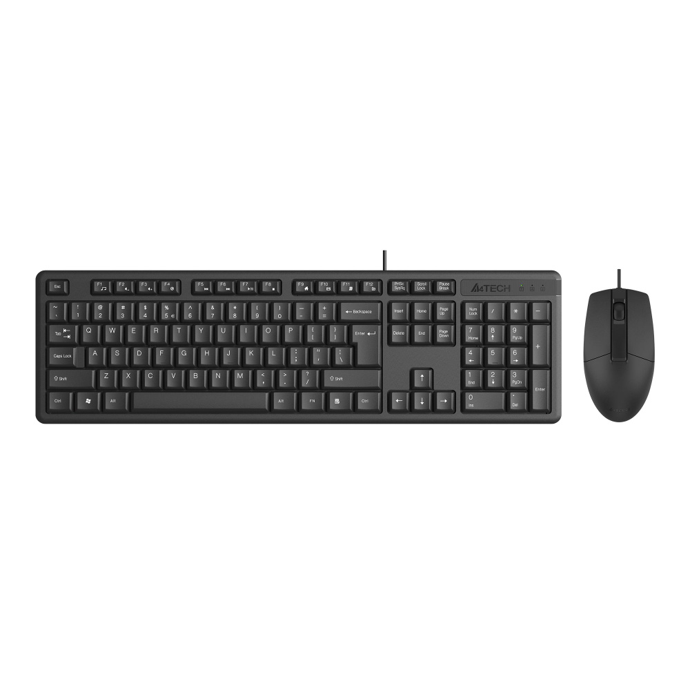 Клавиатура и мышь A4Tech KK-3330, проводные USB, черный купить по ...
