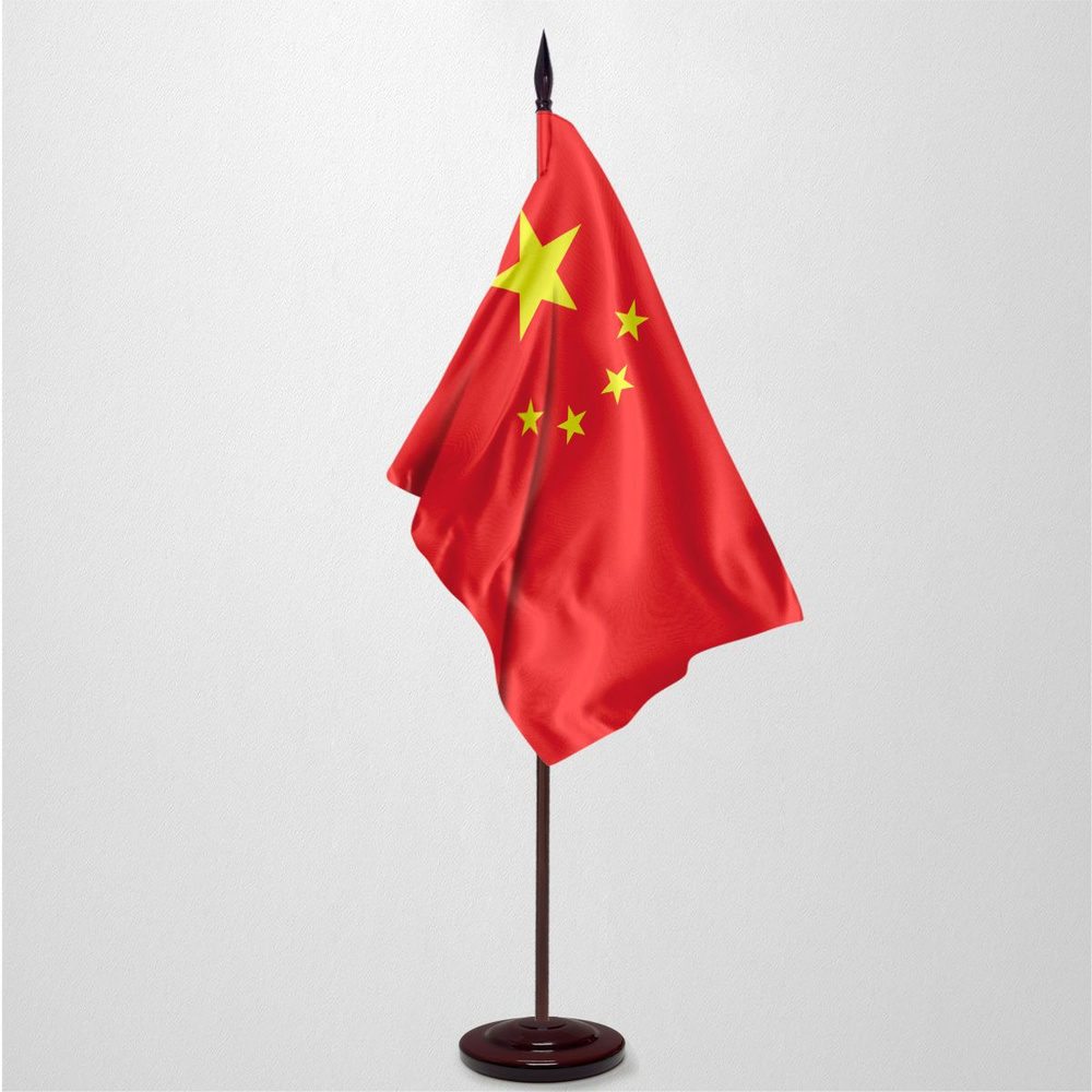 Флаг Китая с напольным флагштоком / навершие "Капля" - купить Флагшток ...