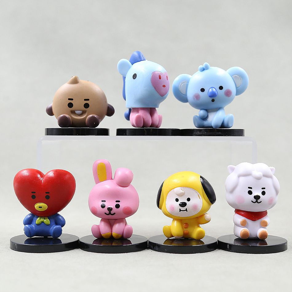 BT21 6см 7шт фигурка корейская поп-фигурка kpop мини фигурка bts