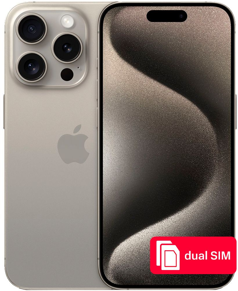 Apple Смартфон iPhone 15 Pro Dual sim 8/256 ГБ, серый #1