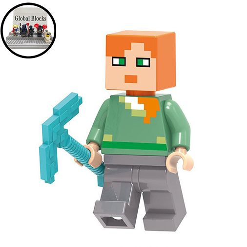 Аниме фигурок Конструктор (совместим с лего),Майнкрафт/Minecraft (4.5см ...
