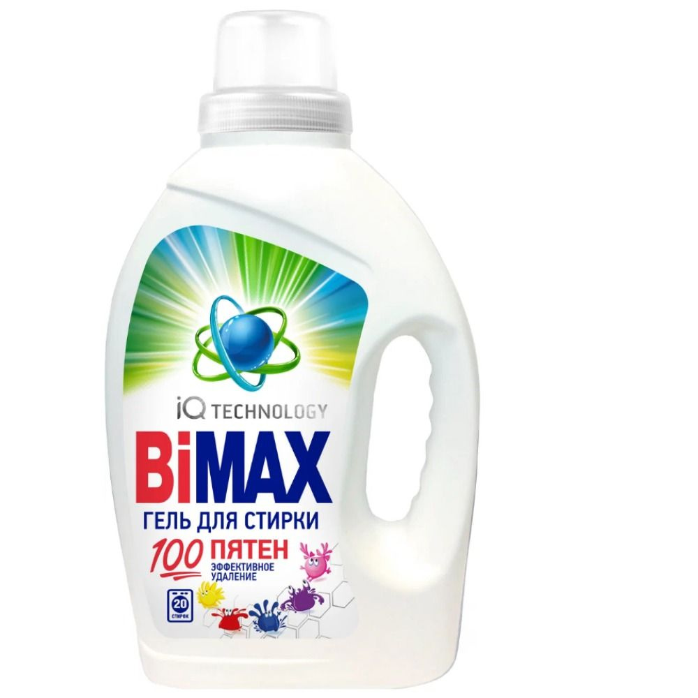 BiMAX Гель для стирки 100 пятен, 1300 мл - купить с доставкой по ...