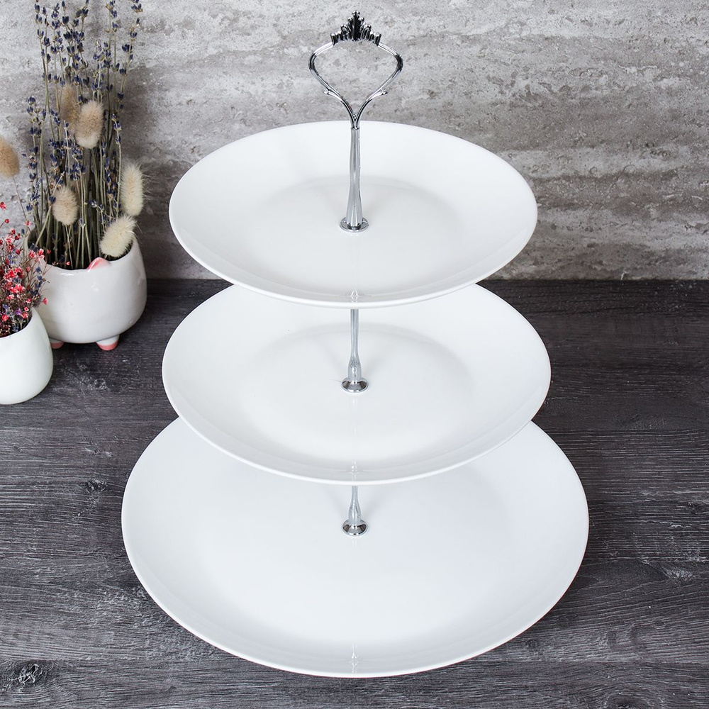 Ваза для десерта, фруктов, конфет, орехов / Фруктовница этажерка 3-х ...