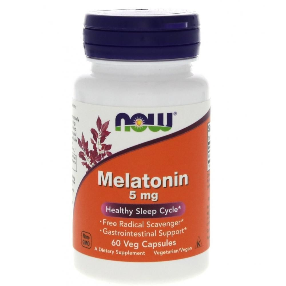 Мелатонин 5 мг NOW Melatonin 60 капсул #1