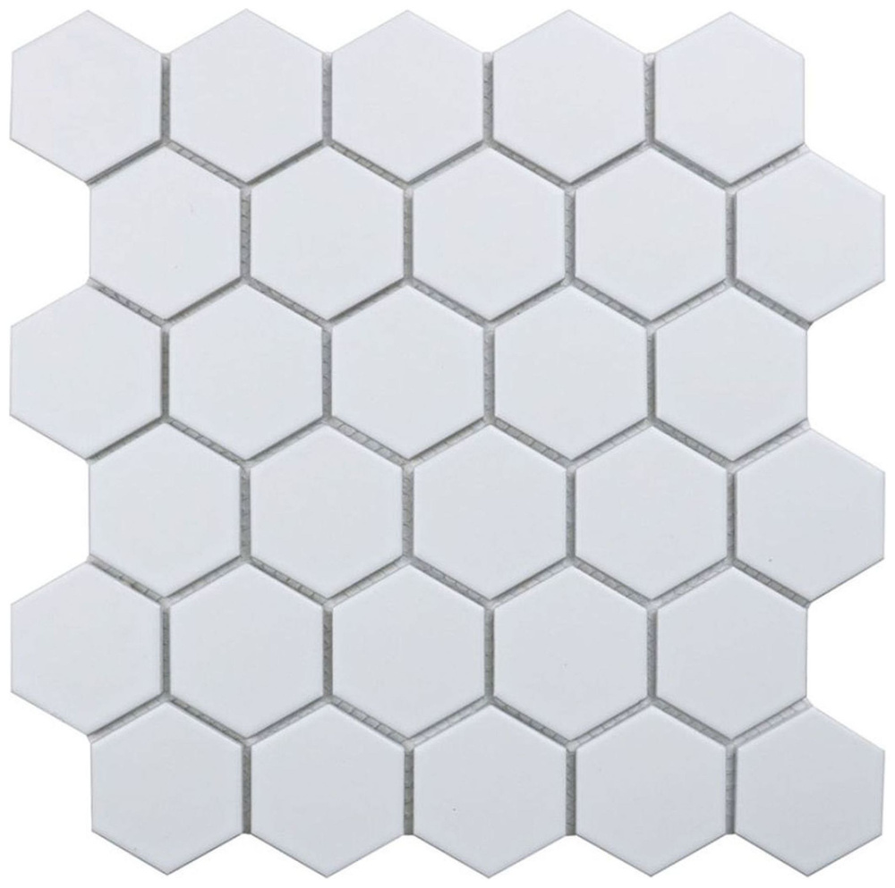 Керамическая мозаика StarMosaic Hexagon small белая 27,8х26,5 см #1