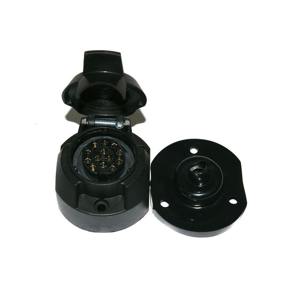 Розетка фаркопа ТСУ 13 контактная пластиковая, с пыльником купить по ...