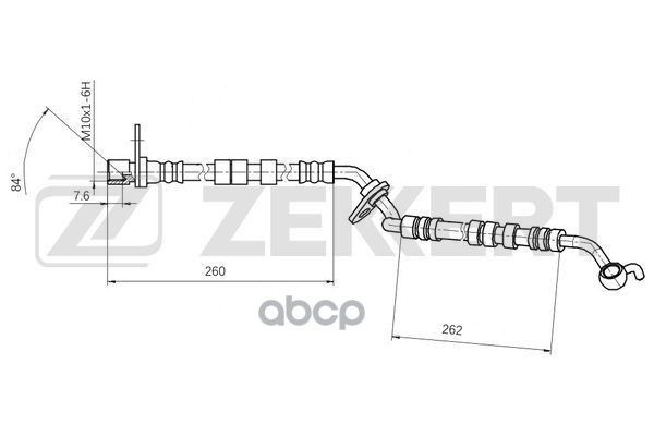 Шланг Тормозной Передний Правый Mazda 6 03- Zekkert арт. bs-9524 #1