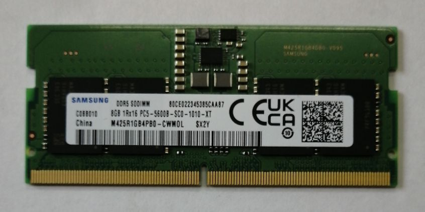 Модуль оперативной памяти 8 ГБ DDR5 PC44800 5600 MHz CL 40