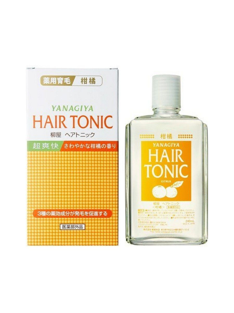 Yanagiya "Hair Tonic" Тоник против выпадения волос, аромат ментола и цитруса, 240 мл  #1