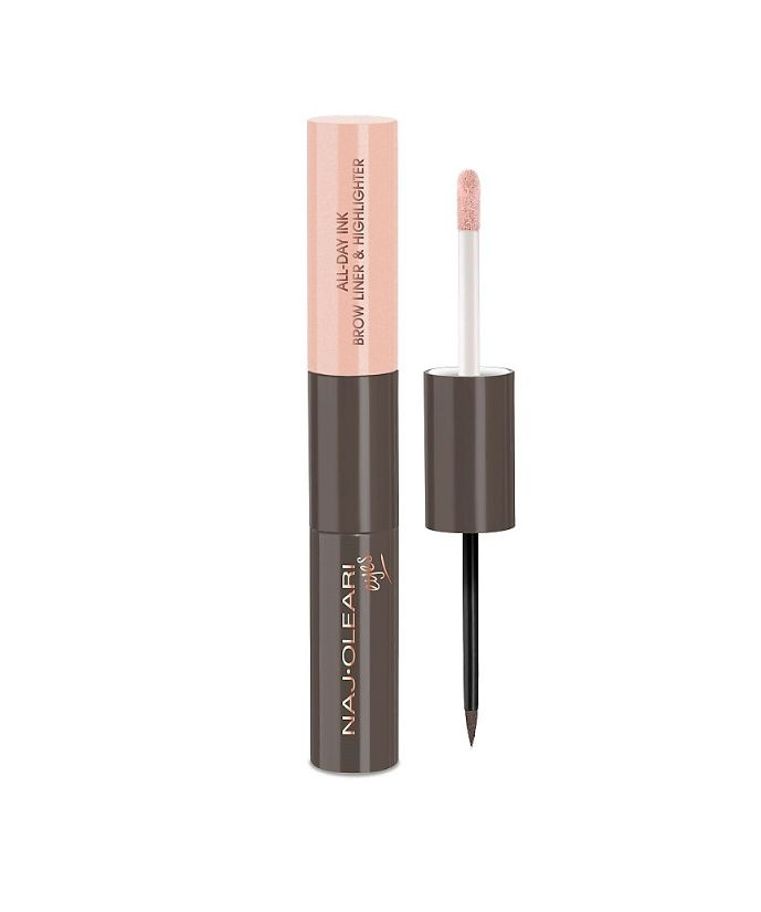 NAJ OLEARI Подводка для бровей и хайлайтер 2-в-1 ALL-DAY INK BROW LINER & HIGHLIGHTER, BRUNETTES 2,8 #1