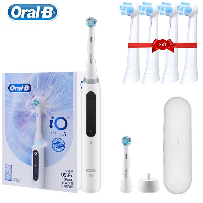 Oral-B Набор электрических зубных щеток iO Series 5, светло-бежевый  #1