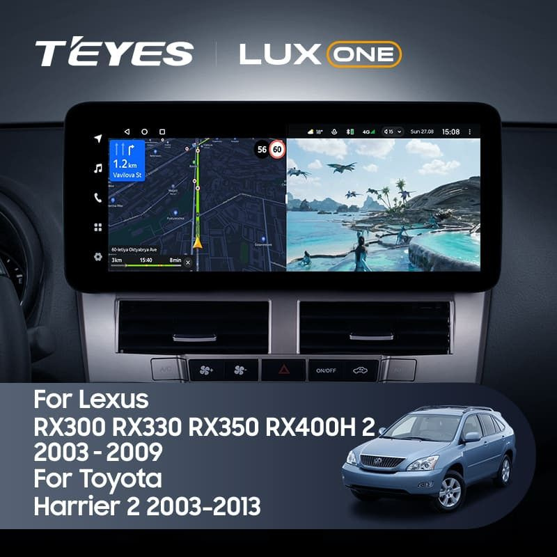 Штатная магнитола Teyes LUX ONE 6/128 Toyota Harrier XU30 (2003-2013) Тип-A #1