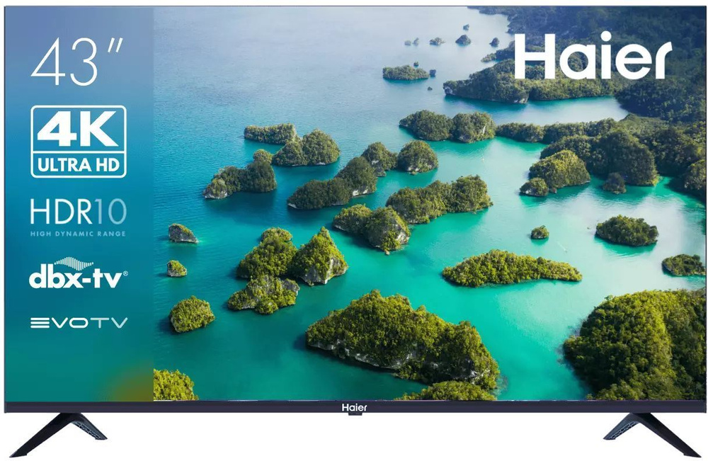 Haier Телевизор DH1VYKD00RU 43" 4K UHD, черный #1