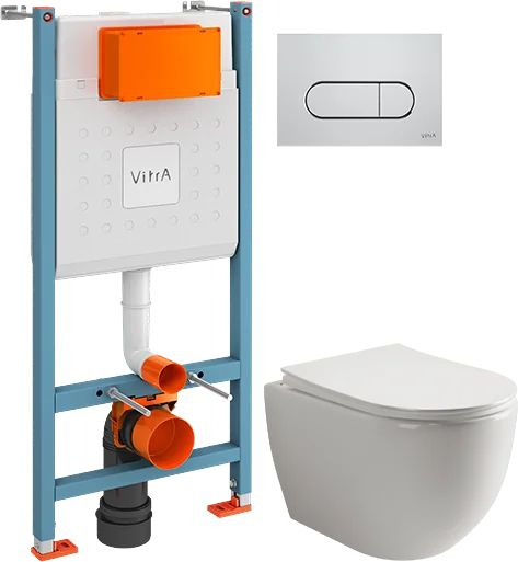 Комплект Унитаз подвесной Ceramicanova Mia Rimless CN1805 / Инсталляция VitrA V-Fix Core 732-5800-01 #1