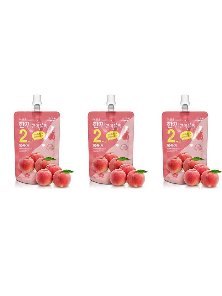 Питьевое желе THEZOEN Diet Konjac Jelly Peach Flavor со вкусом персика, 3 шт x 150 мл  #1