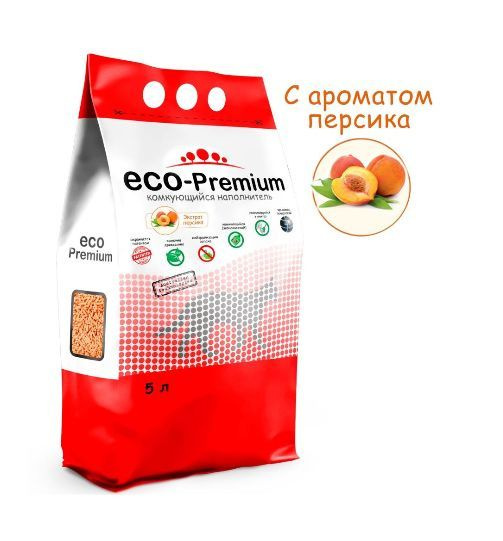 ECO-Premium Наполнитель Растительный Комкующийся Персик 1900г.  #1