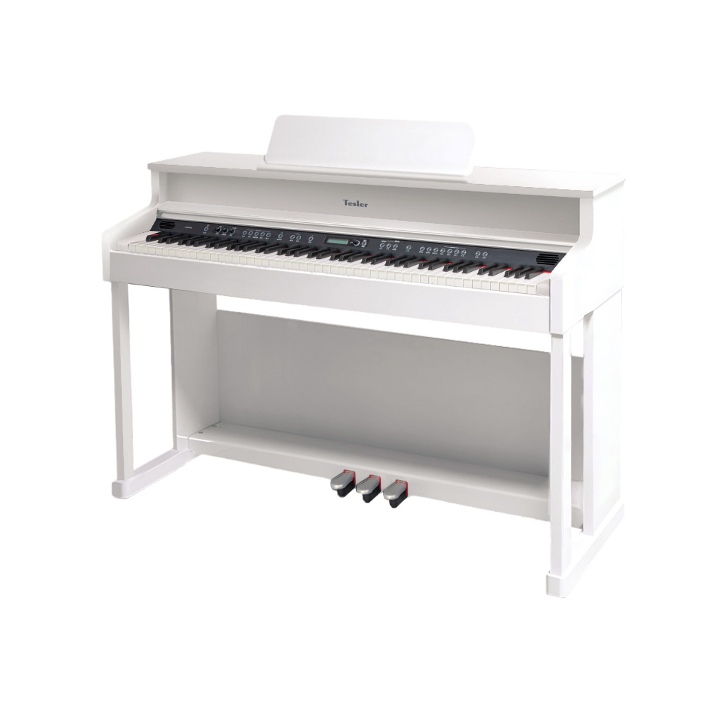 Цифровое пианино TESLER STZ-8870 ROYAL WHITE молоточковая клавиатура ...