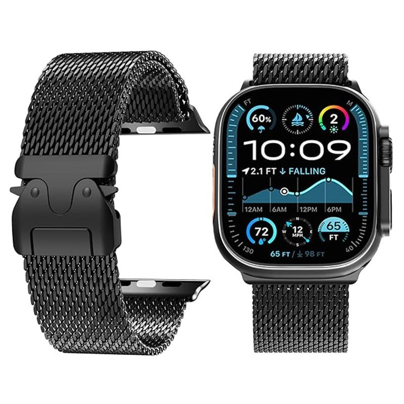 Миланский ремешок для Apple Watch Ultra1/2 Band 49мм 46мм 45мм 44мм 42мм SE Series 10 9 8 7 6 5 4 3 2 #1