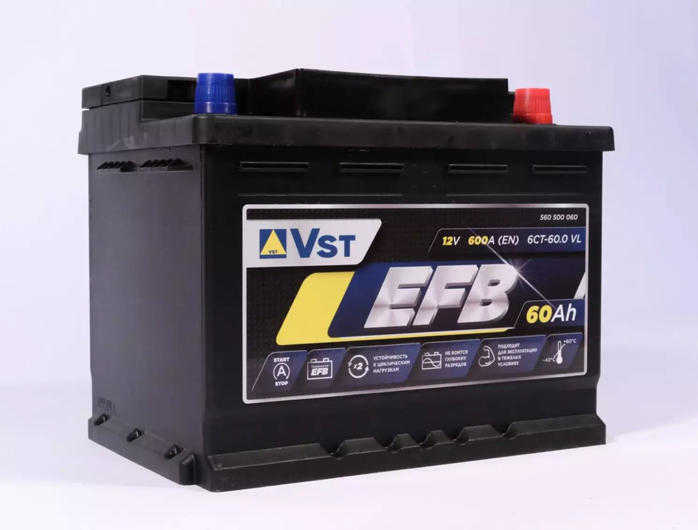 Аккумулятор Varta Стандарт EFB 60Ач 600A обр. пол. Start/Stop (VST ...