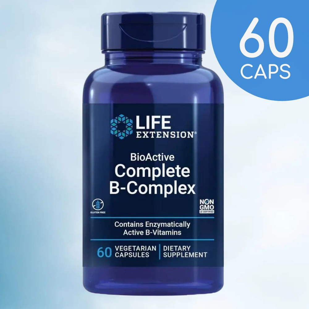 Лайф Экстеншн BioActive Complete B-Complex Life Extension, 60 шт, веган капсулы  #1