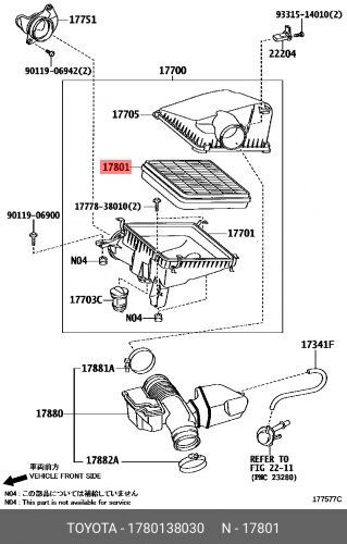 Фильтр возд.TOYOTA TUNDRA (2007-2013)/ LAND CRUISER (200) #1