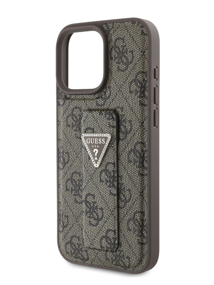 Чехол Guess GripStand PU на Apple iPhone 16 Pro Max из экокожи, с защитой камеры, с ремешком с функцией #1