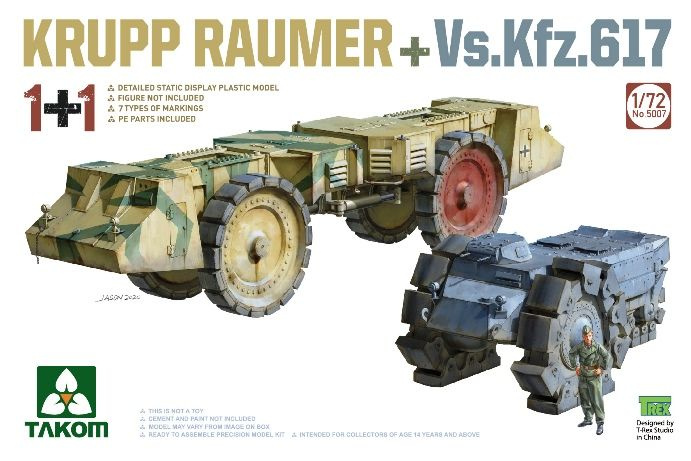 5007 Takom Машины разминирования Krupp Raumer и Vs.Kfz.617 1/72 #1