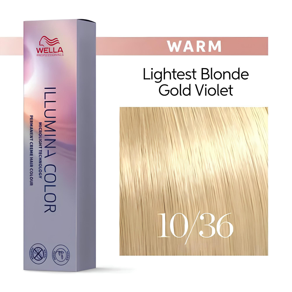 Wella Professionals Illumina Color Профессиональная стойкая крем-краска для волос 10/36 яркий блонд золотисто #1