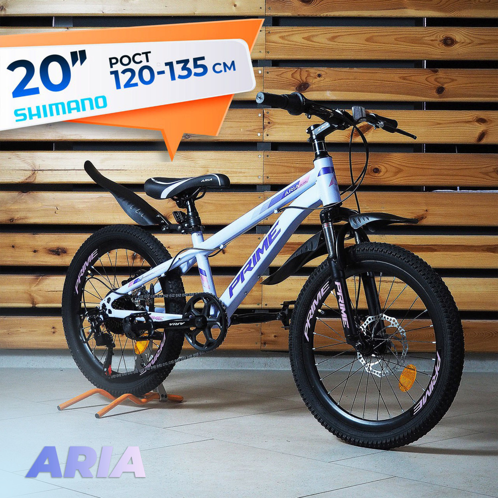 Велосипед детский горный 20'' Aria Prime MS 200 D (purple), на рост от 120 до 135 см, в коробке  #1