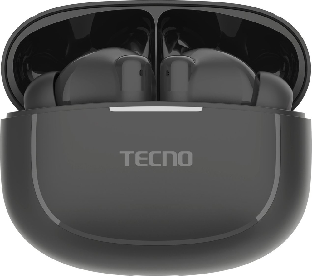 Tecno Наушники беспроводные с микрофоном Tecno Buds 4 Air, Bluetooth, USB Type-C, черный  #1