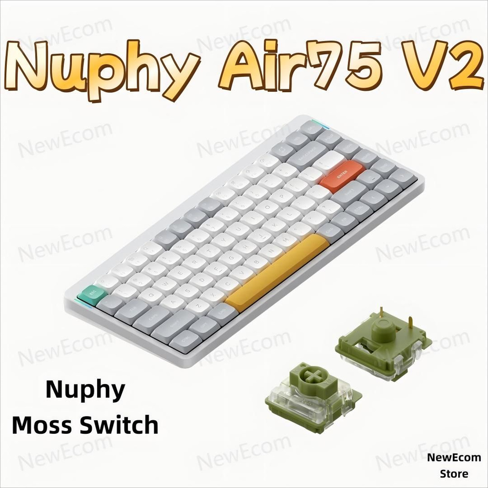 NuPhy Клавиатура беспроводная Air75 V2 Moss Switch, (NuPhy Moss