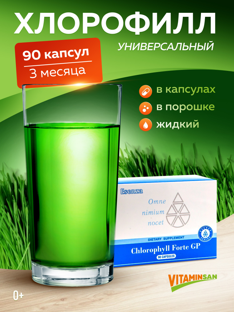 Хлорофилл + Ацидофилус пробиотик, улучшает пищеварение, очищает кожу, для иммунитета, хлорофилл в капсулах #1