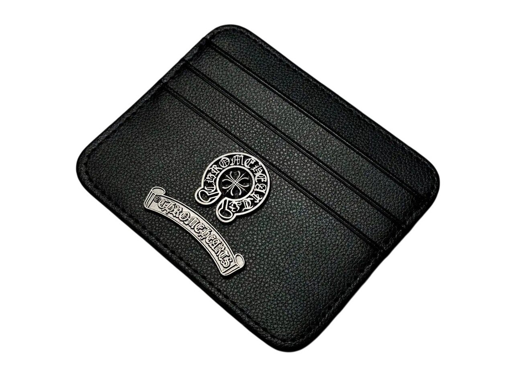 クロムハーツ CHROME HEARTS CARD CASE 3PKT WD V1 2246 304 0723 0900 CARD CASE Картхолдер Сhrome Hearts Wallet Card Case (Black-Grey) купить на