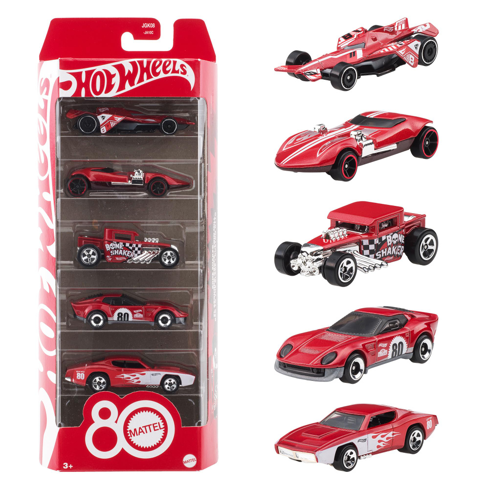 Hot Wheels ミニカーセット 多数　引退品 Набор машинок Hot Wheels JGK08 Mattel 80th Anniversary 5 Pack 1/64