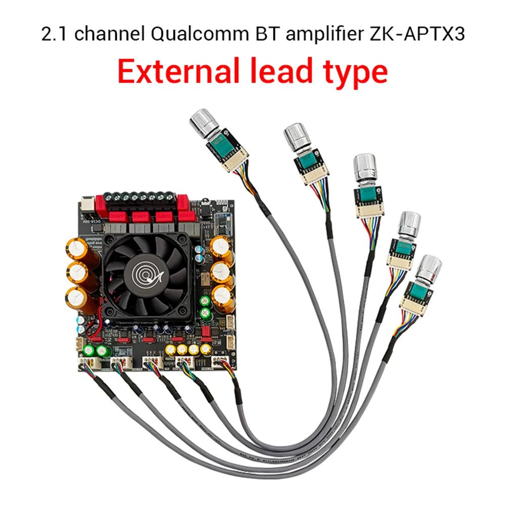 ZK-APTX3 2.1-канальный усилитель звука Qualcomm BT, плата 300W+