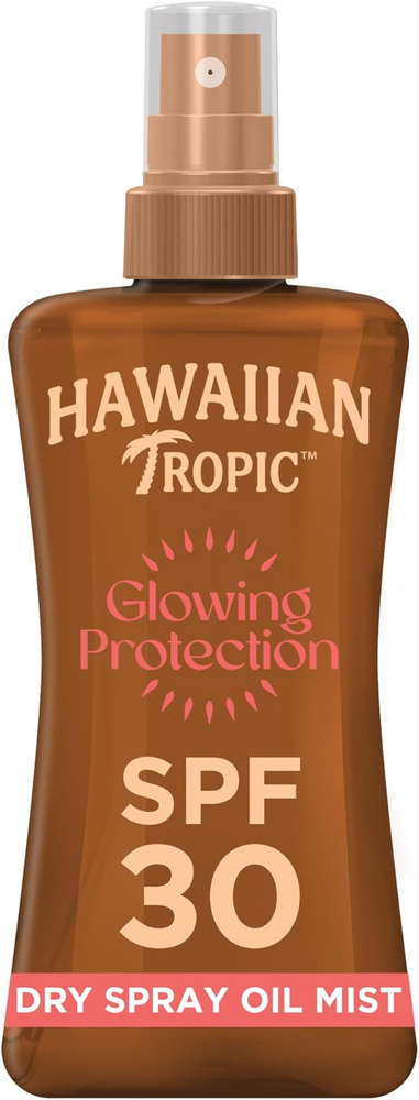 Hawaiian Tropic Glowing Protection Сухое масло-спрей SPF30 Защитное и бронзирующее масло 200 мл #1