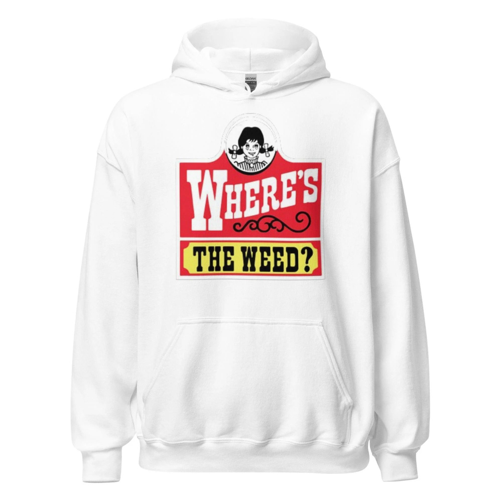 Худи Толстовка Where's The Weed Ultra Soft Midweight Cotton Blend Unisex Pullover #1