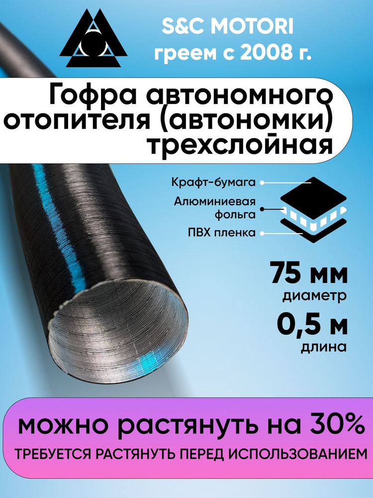 S&C MOTORI Патрубок отопления, 500 мм, арт. 159SG/05 #1