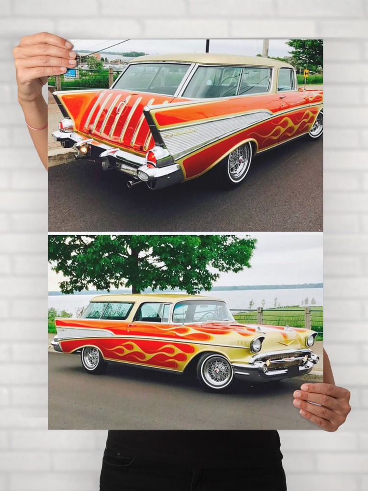 Плакат на стену для интерьера Легенды Авто (Шевроле Номад - Chevrolet Nomad) - Постер по машине формата #1