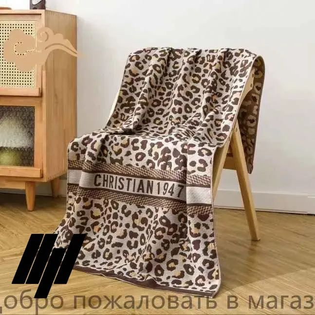 Полотенце банное 80x160 см, хлопок, белый, серый, 1 шт #1