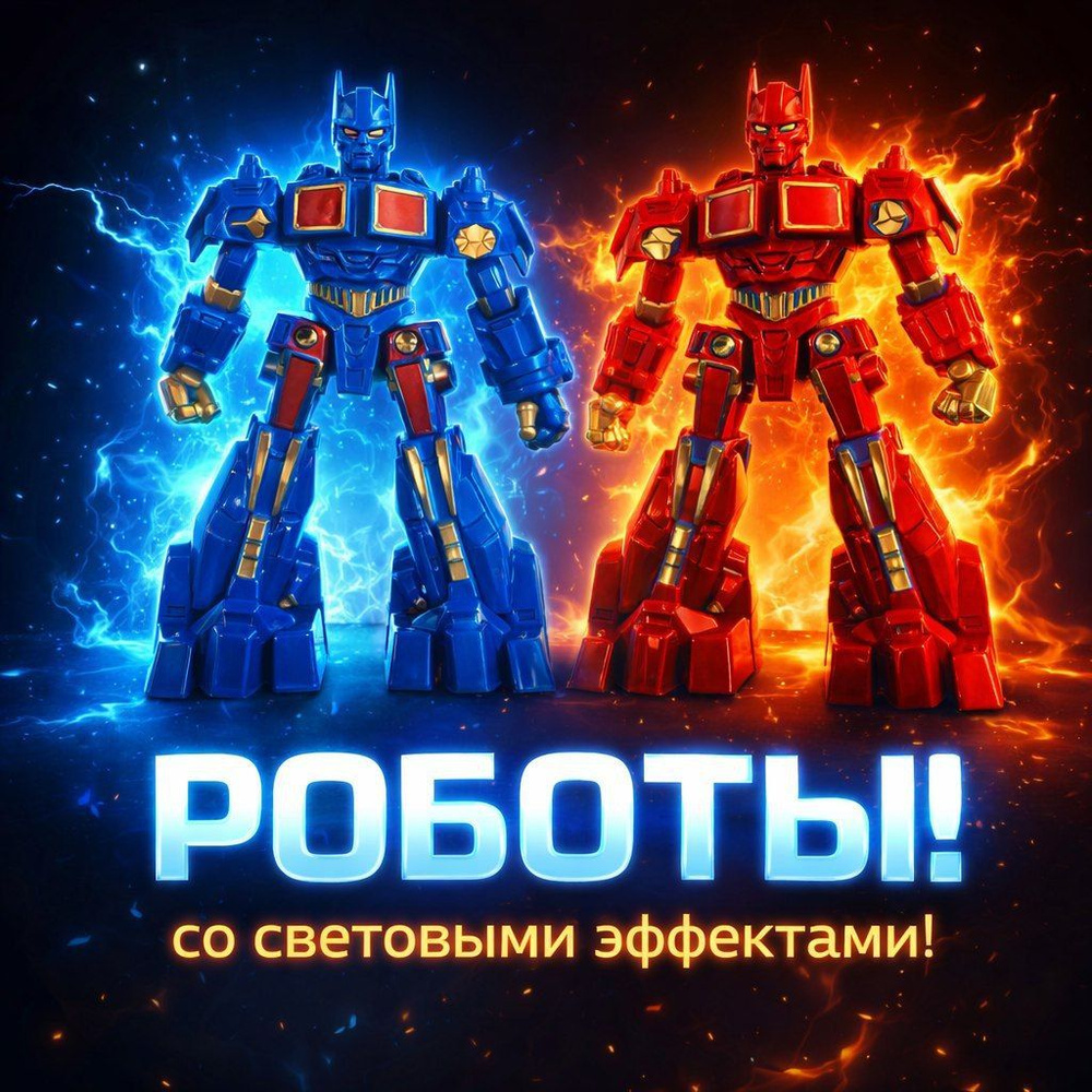 Робот со световыми эффектами, 3 шт #1